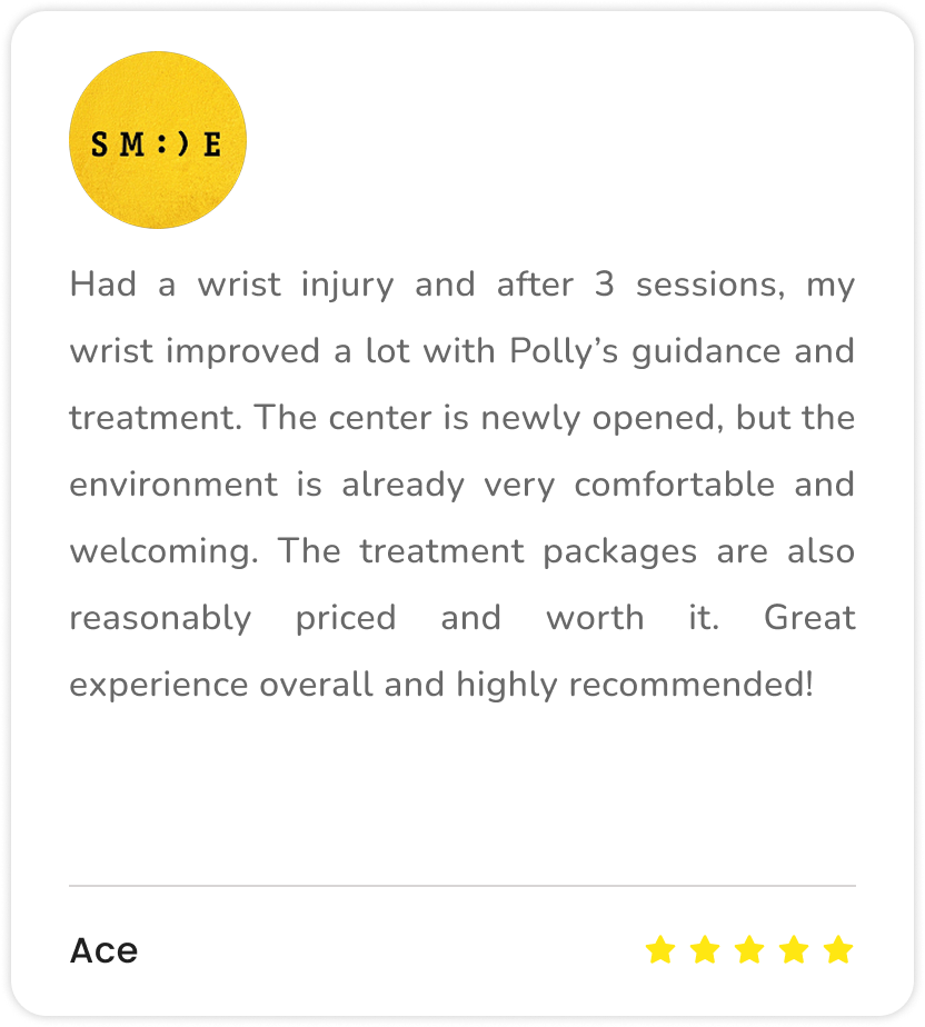 Google review of Redefined physiotherapy & fitness